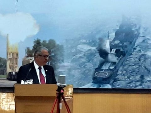 Atul Rane, CEO & MD, BrahMos Aerospace, at the commencement of its Silver Jubilee celebrations, in New Delhi on Monday, Jun 13, 2022.