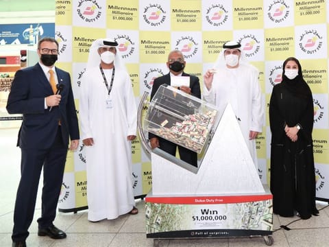 The Dubai Duty Free draw in progress on Wednesday.