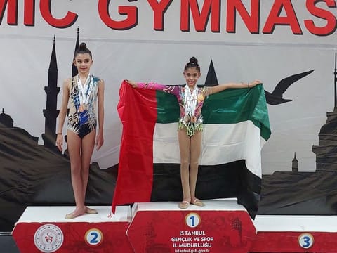 Lamia Tariq Malallah clinched the gold medal in the Besiktas JK Cup in Istanbul. Turkey's Dila Yilmaz (left) finished second.