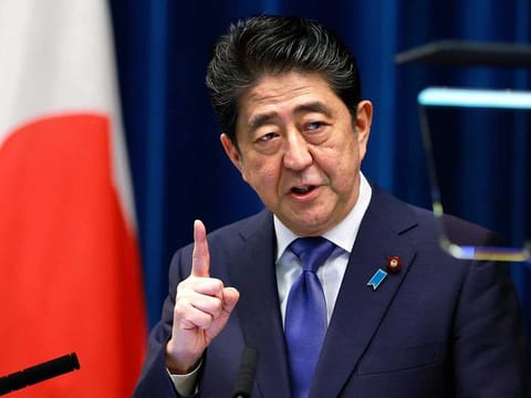Japan's Prime Minister Shinzo Abe speaks during a press conference at the prime minister's official residence in Tokyo, on Sept. 25, 2017.