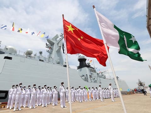 PNS Taimur is the second of four Type 054A/P frigates China built for Pakistan. The photo was taken in Shanghai on June 23, 2022.