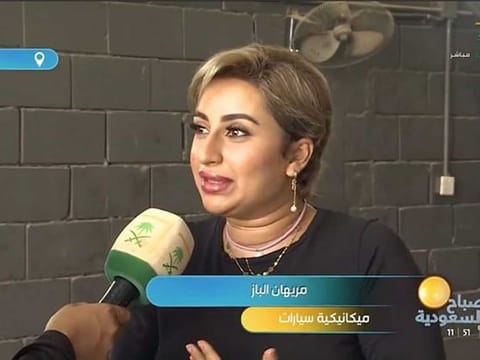 Merihan Yehia talks about her experience in auto mechanics to Al Sudiah TV.