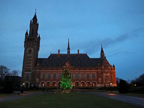 General view of the International Court of Justice (ICJ) in The Hague, Netherlands
