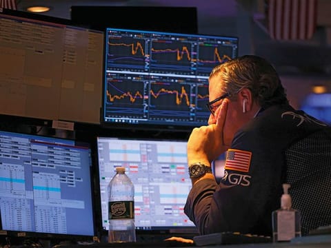 About five minutes into trading, the Dow Jones Industrial Average was down 3.1 percent at 38,522.00.
