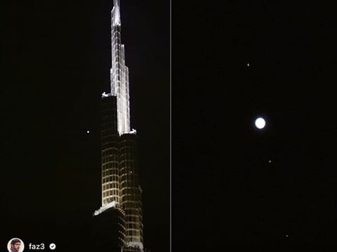 Fazza shares video of the Jupiter opposition