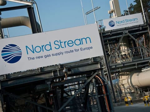 A view of the Nord Stream 1 gas pipeline terminal on November 8, 2011, prior to an inaugural ceremony for the first of Nord Stream’s twin 1,224 kilometre gas pipeline through the Baltic Sea, in Lubmin, northeastern Germany.