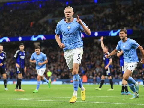Man City striker Erling Haaland.