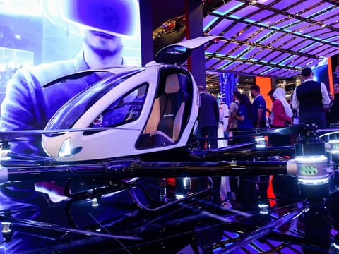 Ehang from China is an autonomous aerial vehicle manufacturer and it showcased a passenger ‘drone’ – the EH216 – at the e& (formerly Etisalat Group) pavilion