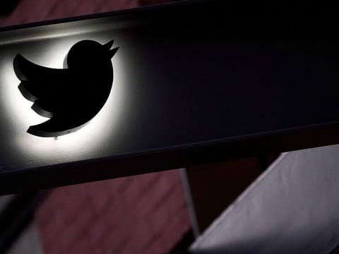 The Twitter logo is seen on the awning of the building that houses the Twitter office in New York, Wednesday, Oct. 26, 2022. Employees were bracing for widespread layoffs at Twitter Friday, Nov. 4, as new owner Elon Musk overhauls the social platform.