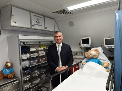 Hunter Cherwek, Vice President, Clinical Services & Technologies at the Orbis Flying Eye Hospital which is stationed at Al Maktoum airport in Dubai. Photo: Virendra Saklani/Gulf News
