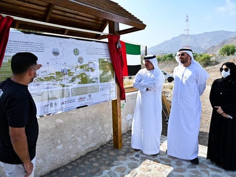 Key officials at the inauguration of the historic nature and heritage trail.
