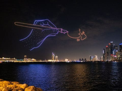 The unique light show features 500 drones and will be running until January 29.