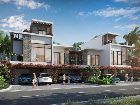 A villa in the Ibiza cluster at Damac Lagoons.