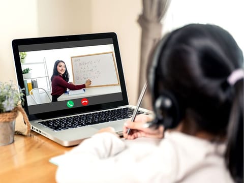 A student distance learning. Photo for illustrative use only