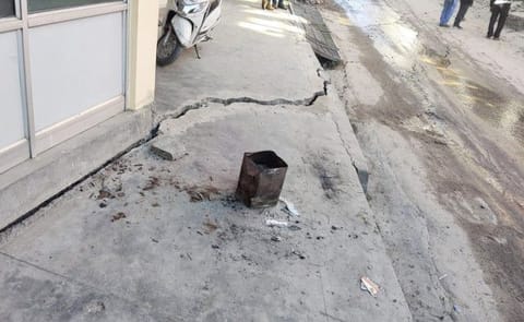 Cracks have started to appear on the pavement as a result of the continued land subsidence, at Joshimath, in Chamoli.