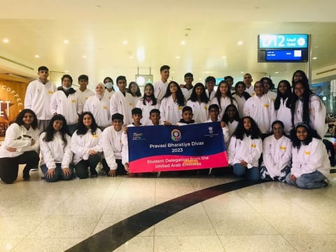 Around 200 students from the UAE are part of the Indian expat delegation participating in the Pravasi Bharathiya Divas at Indore.