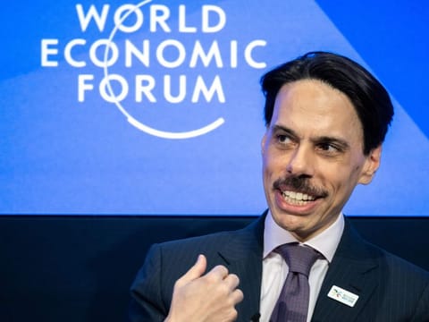 Saudi Foreign Minister Prince Faisal bin Farhan attends a session at the World Economic Forum (WEF) annual meeting in Davos on January 17, 2023.