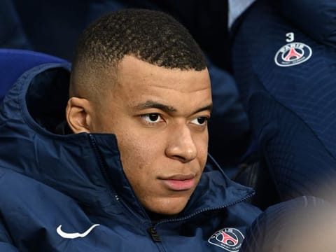 Paris Saint-Germain's French forward Kylian Mbappe.