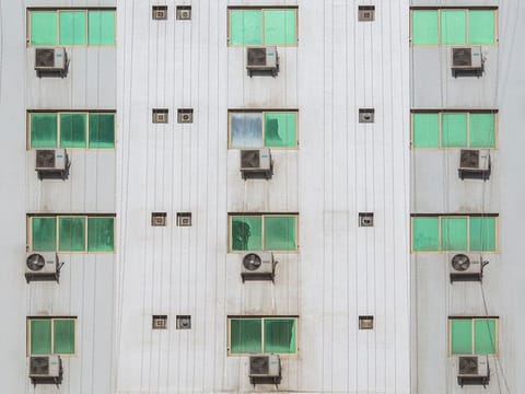 A photo by Hussain Al Moosawi of ACs in Sharjah at the show