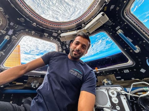 UAE astronaut Sultan Al Neyadi on board the ISS.