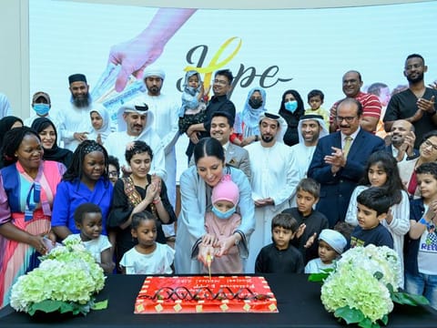 Dr Hawaa Al Thahak Al Mansoori joined the young patients from several countries who had undergone successful bone marrow transplants in Burjeel Medical City in Abu Dhabi.