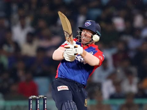 David Warner of the Delhi Capitals in action against the Lucknow Super Giants in the Tata Indian Premier League in Lucknow on April 1, 2023. Warner has had little support from the top-order batsmen as Delhi slumped to two defeats.