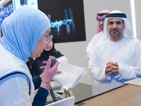 UAE astronaut Sultan Al Neyadi tells students: 'I like floating in space, like Superman, from one module to the other'