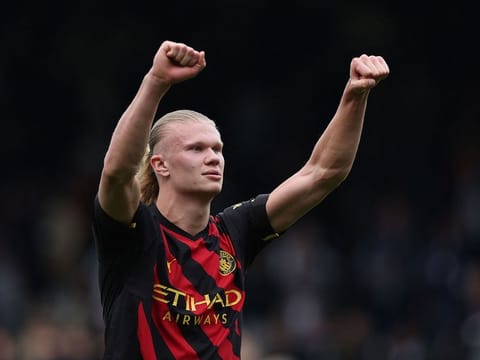 Manchester City's Norwegian striker Erling Haaland has singed a bumper new contract