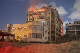 A building that was hit by Israel on May 9.