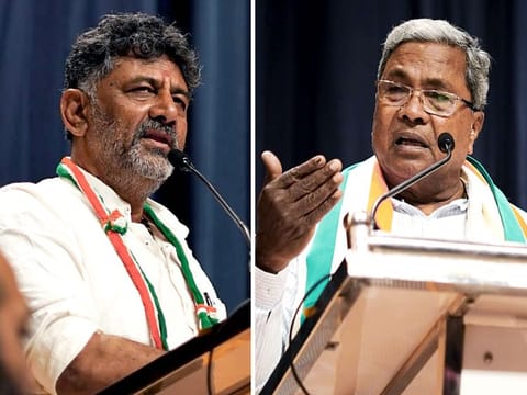 Karnataka Congress president D K Shivakumar and former chief minister Siddaramaiah emerge as the two main contenders for the top post after Congress party's emphatic victory in the Karnataka state elections