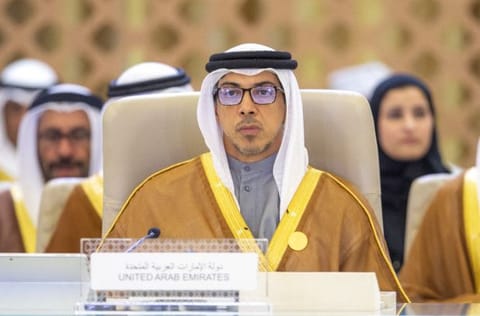 Sheikh Mansour attending the Arab League Summit in Jeddah.