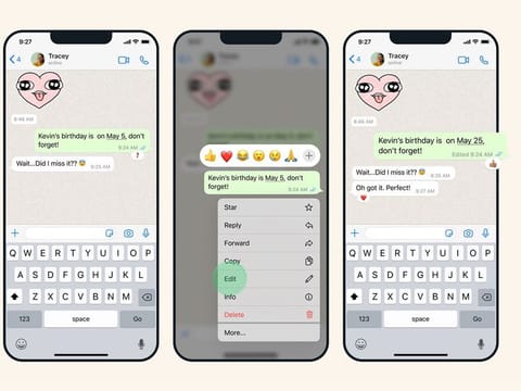 You can now edit your messages on WhatsApp for up to 15 minutes after they’ve been sent.