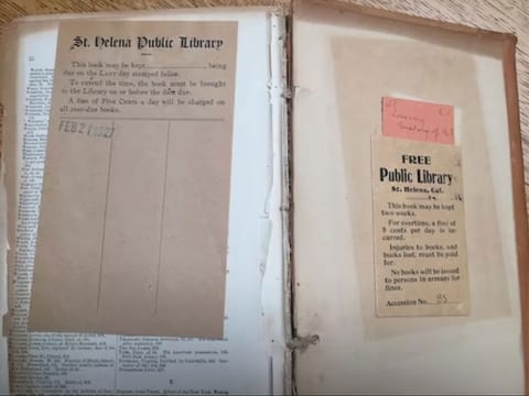 Checked out in 1927, “A Family History of the United States” was returned this month to the St. Helena Public Library in California.