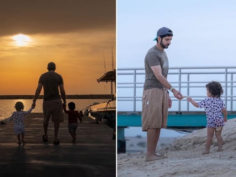Sheikh Hamdan shares picture from a family day out on his Instagram.