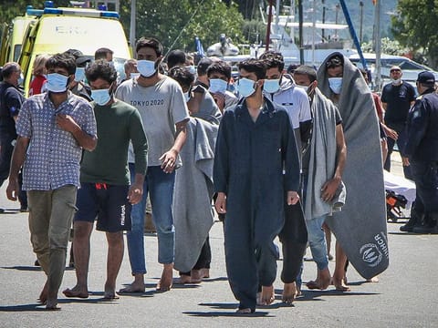 Migrants arrive at the port of Kalamata, following a rescue operation, after their boat capsized at open sea, in Kalamata, Greece, June 14, 2023.