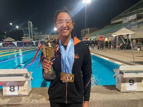 Nadine Karim secured the third place for her home country in the Junior category in the World Aquatics Open Water Swimming World Cup.