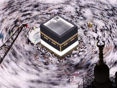 File picture of pilgrims going around the Kaaba in the Grand Mosque in Mecca, Saudi Arabia