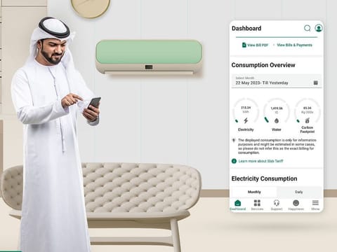 Dewa: Save money, reduce power, water consumption, avoid leaks by use Smart app