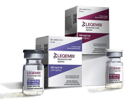 The Alzheimer's drug Leqembi is seen in this undated handout image.