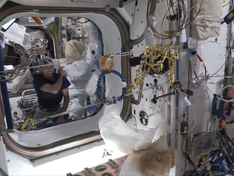 UAE astronaut Sultan Al Neyadi uploaded a video on Friday in which he demonstrated one of the activities they play to unwind after work.