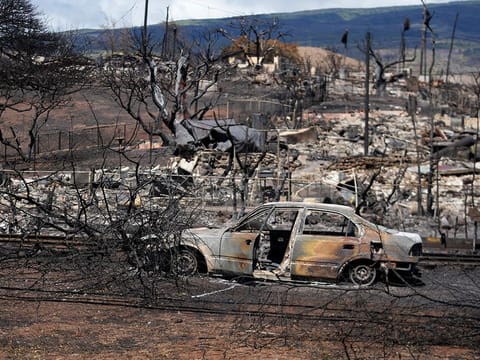 Destroyed property is seen, Aug. 14, 2023, in Lahaina, Hawaii, following a deadly wildfire that caused heavy damage days earlier