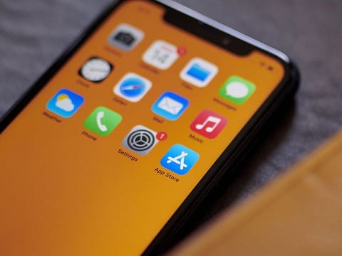 The Apple App Store app on a smartphone.