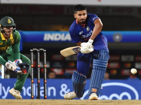 India's Ishan Shreyas Iyer in action during the second ODI against South Africa at JSCA International Stadium Complex in Ranchi last year.