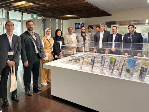 Dubai Municipality delegation led by Dawoud Al Hajri during visit to a visit to Japan to explore new trends in waste management and recyling..