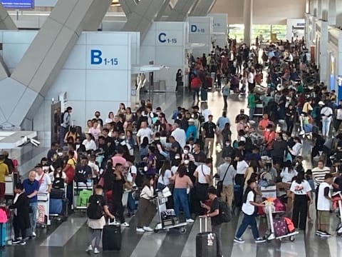 A scene inside Manila's Ninoy Aquino International Airport Terminal 3.