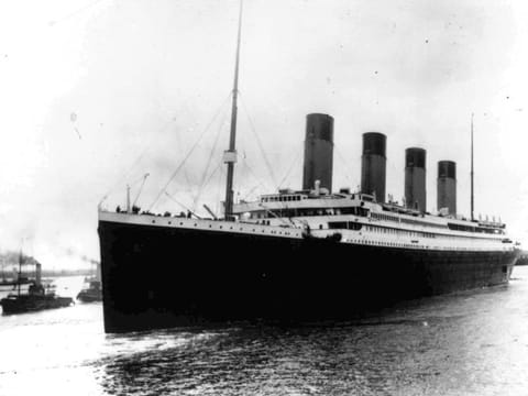 File photo: The Titanic leaves Southampton, England, on her maiden voyage, April 10, 1912. The US government is trying to stop a planned expedition to recover items of historical interest from the sunken Titanic shipwreck, saying it any damage to the wreck or disturbing of human remains would breach federal law and an international agreement.