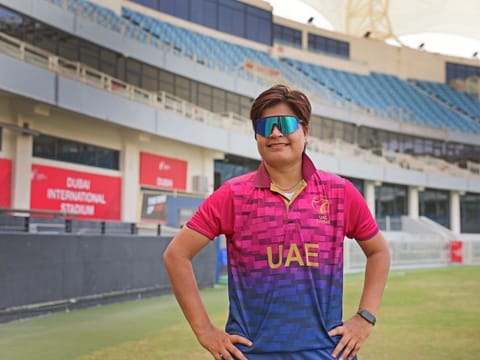 Chaya Mughal, UAE women’s team captain, led UAE to victory in her last match at Dubai International Stadium on Tuesday.