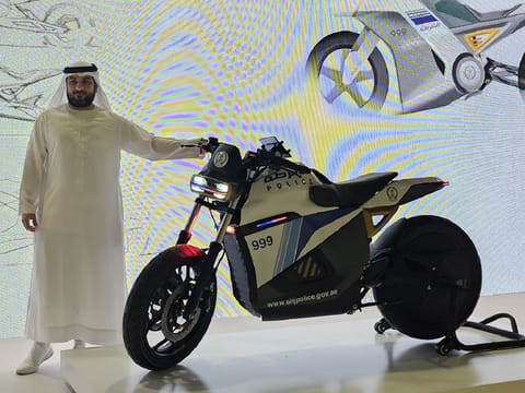 This groundbreaking e-motorbike made in the United Arab Emirates (UAE) boasts a top speed of 155 km/h and a range of 300km on a single charge, thanks to its 10.4kW battery.