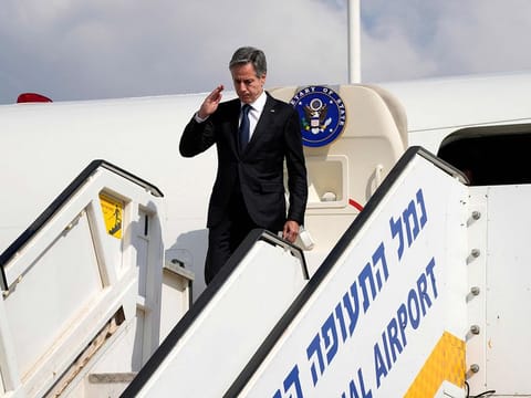 The top US diplomat Antony Blinken had traveled to Davos on Monday and was scheduled to fly back to Washington on Wednesday.