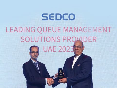 Majdi Shawish, CEO of SEDCO accepts the IBM Award